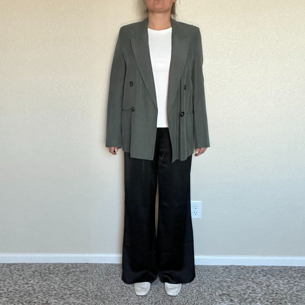 Zara Teal Oversized Blazer Size S